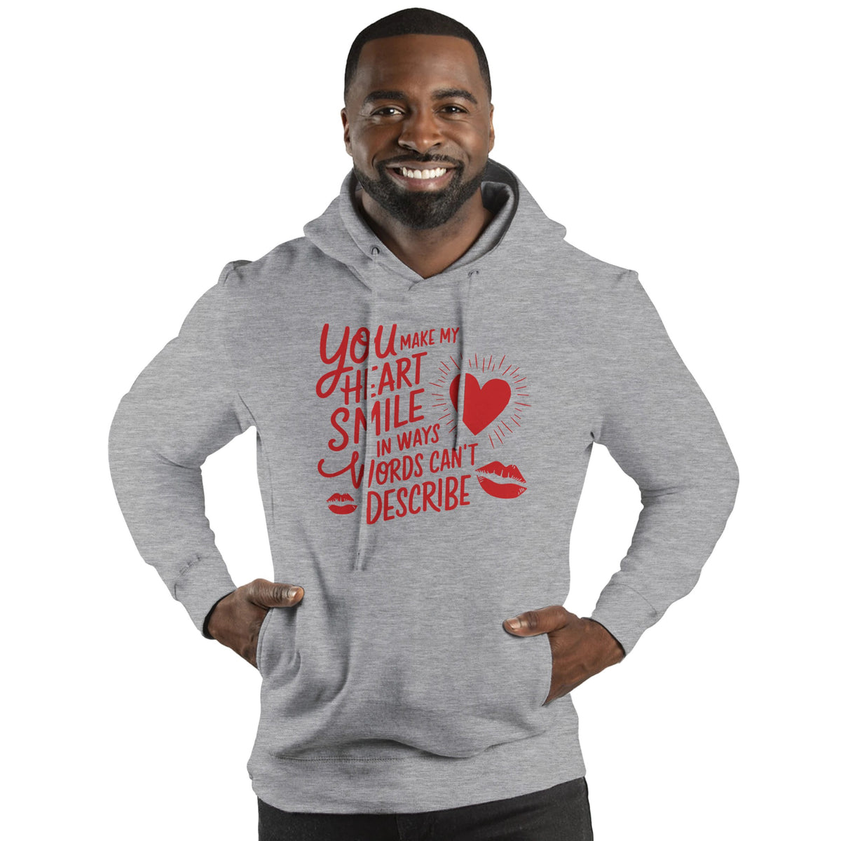 You Make My Heart Smile - Express Your Love in Style - Oatmeal Heather - Hoodies