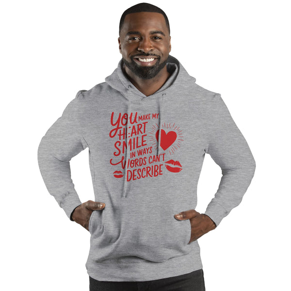 You Make My Heart Smile - Express Your Love in Style - Oatmeal Heather - Hoodies