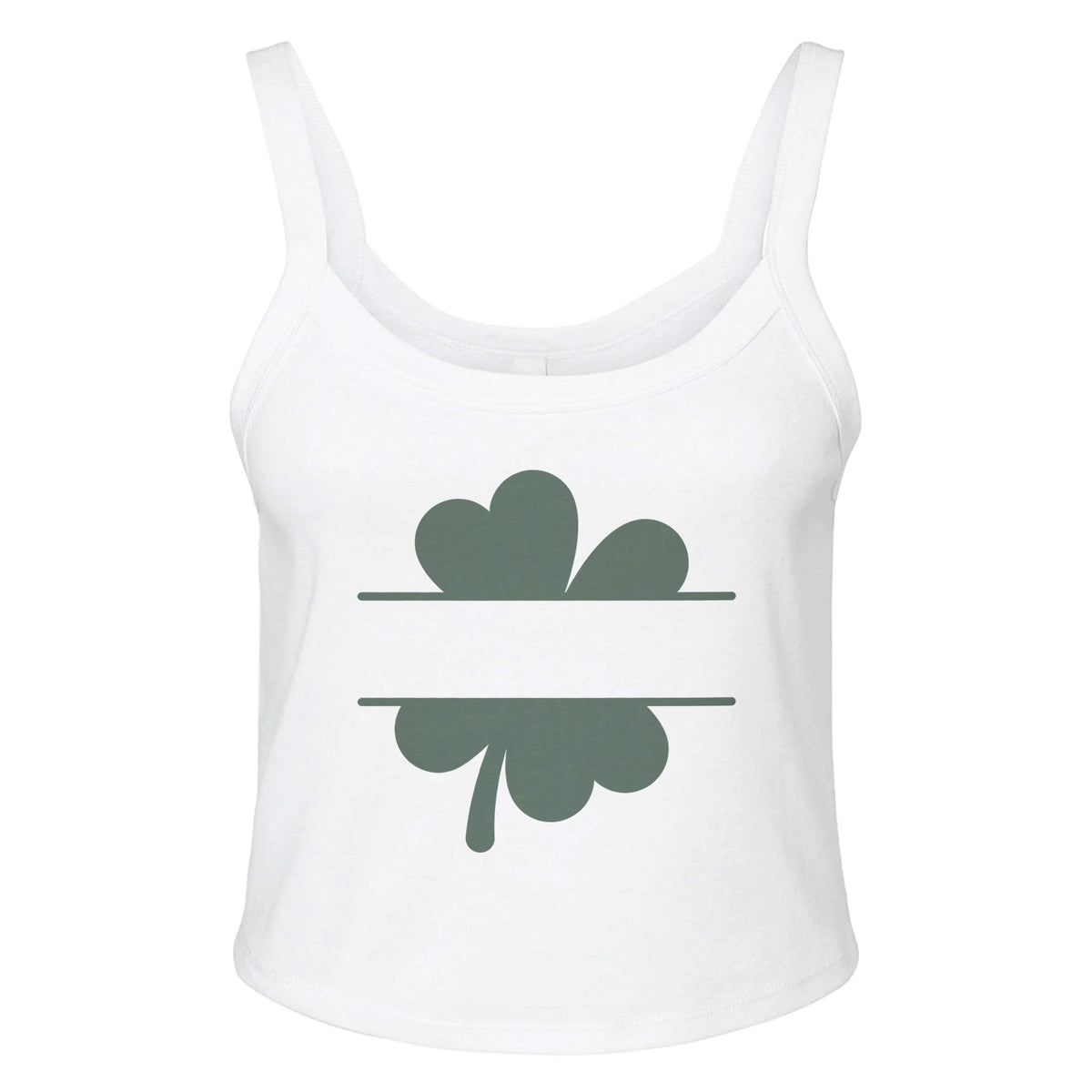 Cut Leaf - Embrace Natural Beauty - solid wht blend - Tank Tops