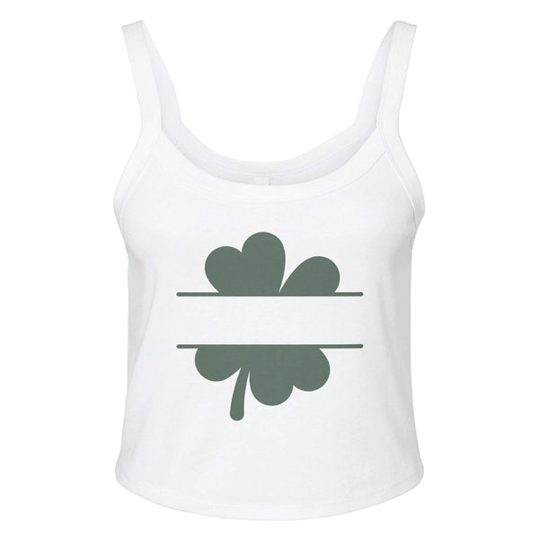 Cut Leaf - Embrace Natural Beauty - solid wht blend - Tank Tops