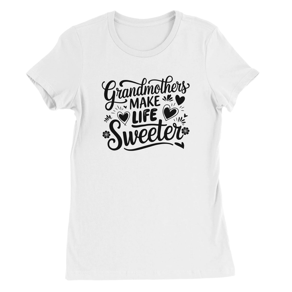 Bella + Canvas Tee Gift for the Best Grandma Ever - White - T-Shirt