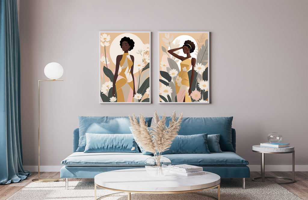 Elegant Blossoms - Feminine Grace - 16x24 - Framed Posters