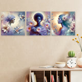 Cosmic Blossoms of Feminine Power - 16x16 - Framed Posters