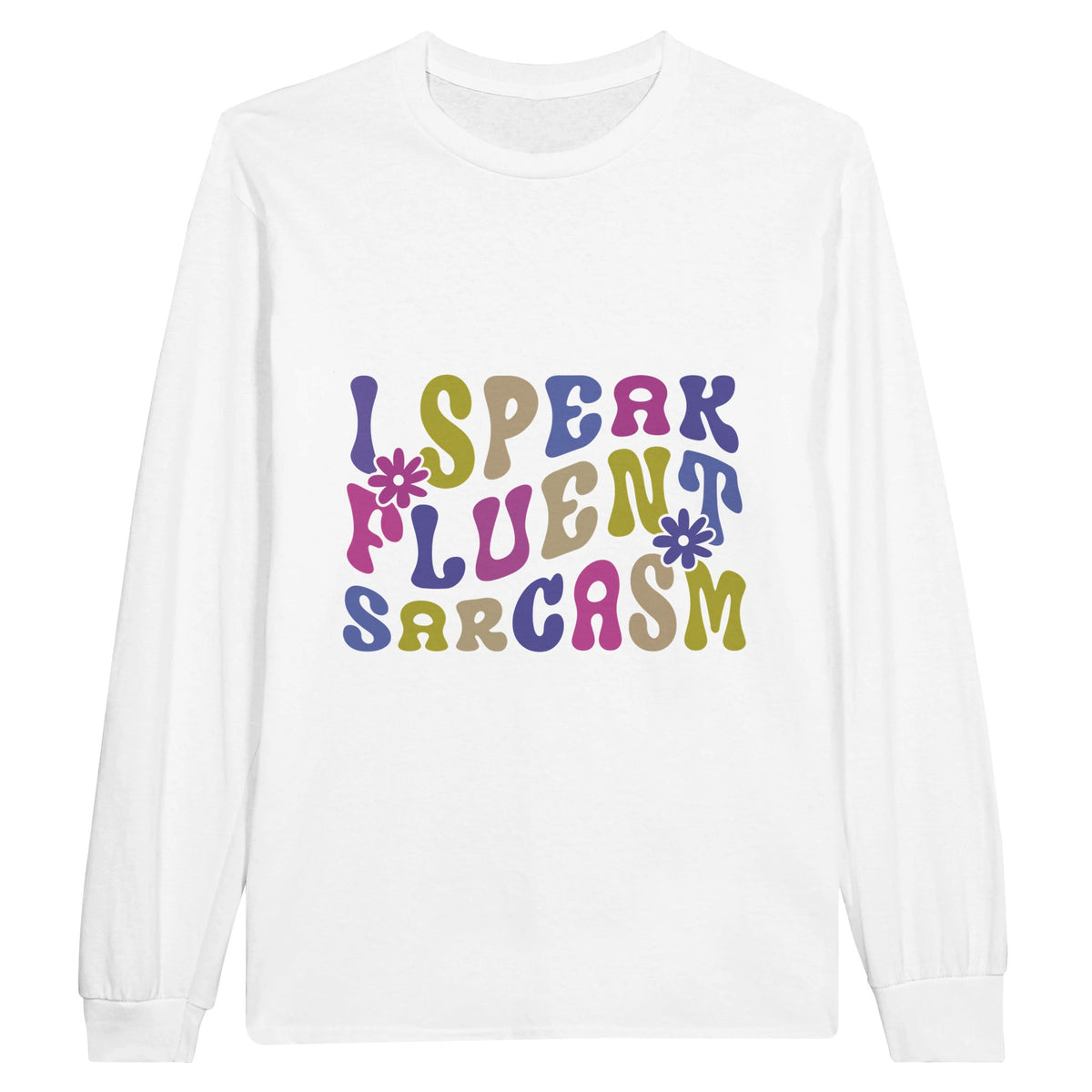 Tongue-in-Cheek Threads - Communicate in Style - White - Sweatshirt