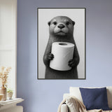 Otter with a Twist – Unique Metal Framed Poster Gift - Default Title - Metal Framed Posters