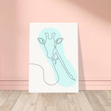 Gentle Giraffe - Minimalist Elegance - 50x70 cm 20x28″ - Posters