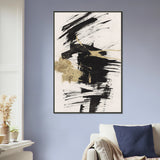 Abstract Gold Strokes – Premium Metal Framed Poster Gift - Default Title - Metal Framed Posters