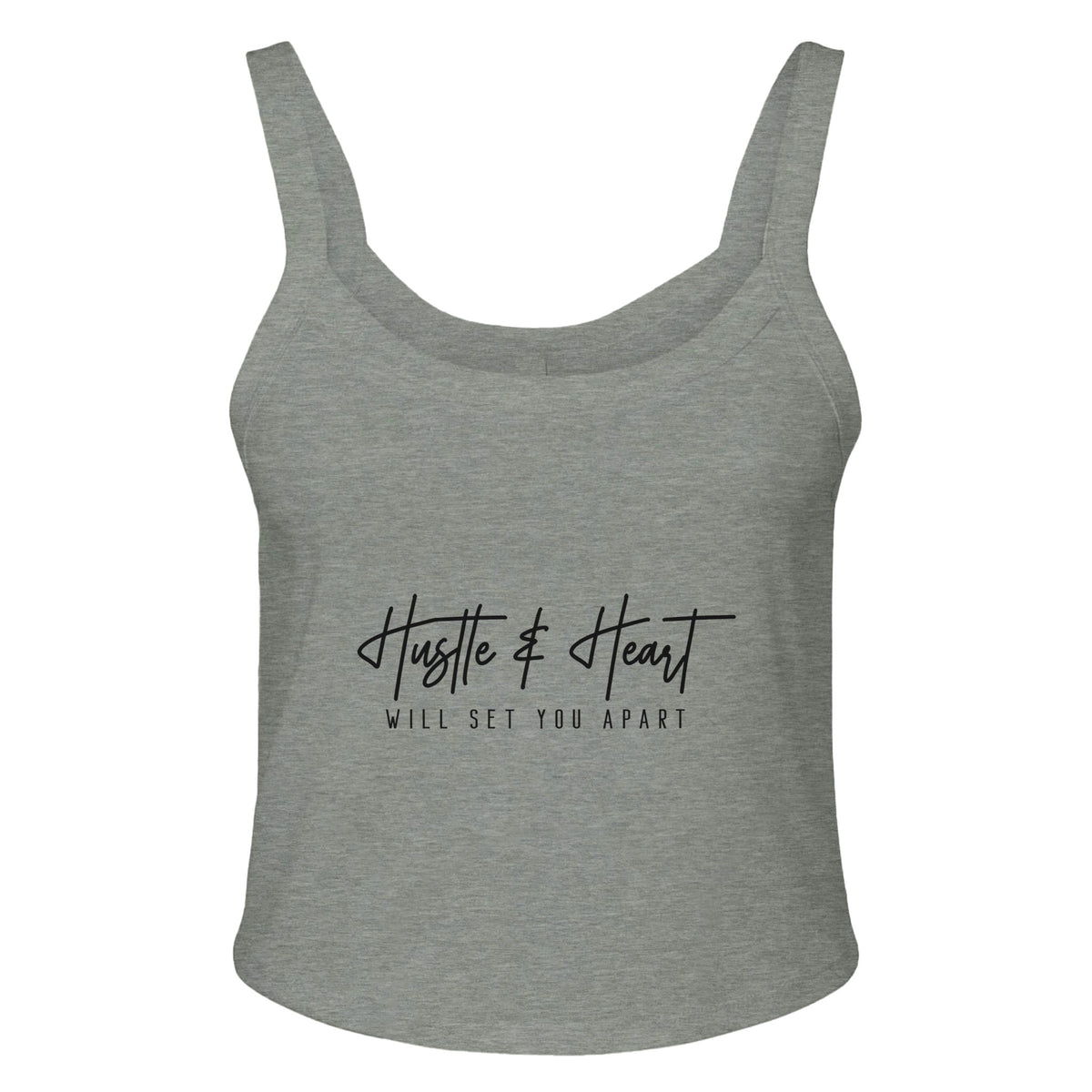 Hustle with Heart - Wear Your Motivation - Athletic Heather - Print Material