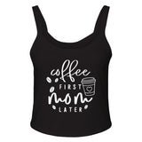 Brew Memories - Start Your Day Right with Our Coffee First Tank-Top - solid blk blend - Tank Tops