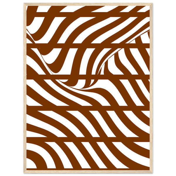 Flowing Lines - Contemporary Wall Art - 60x80 cm 24x32″ Wood frame - Wooden Framed Posters