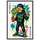 Zodiac Joker Poster Gift in Premium Wooden Frame - Black frame Joker Boy - Wooden Framed Posters
