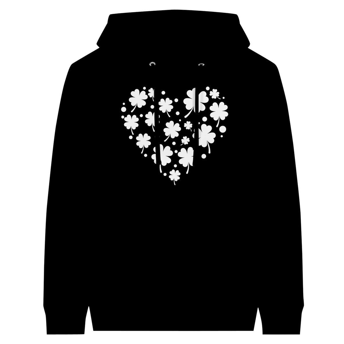 Blooming Memories - Red Heart Flower Unisex Hoodie - Black - Hoodies