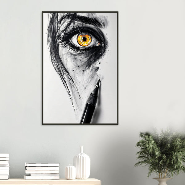 Fiery Vision - The Eye of Creativity Wall Art - 60x90 cm 24x36″ - Framed Posters