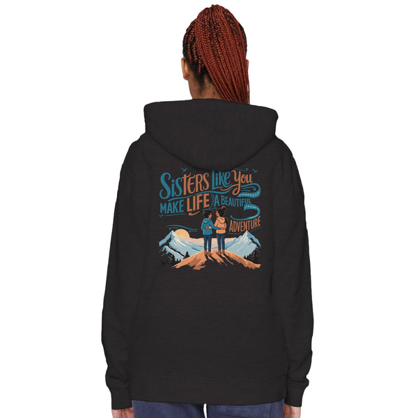 Sisters Make Life Beautiful - Hoodie of Love & Memories - Heather Charcoal - Hoodies