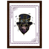 Elevate Your Decor - Steampunk, Funky, and Urban Gorilla Poster Set - A4 21x29.7 cm 8x12″ Dark wood frame Steampunk Gorilla - Wooden Framed Posters