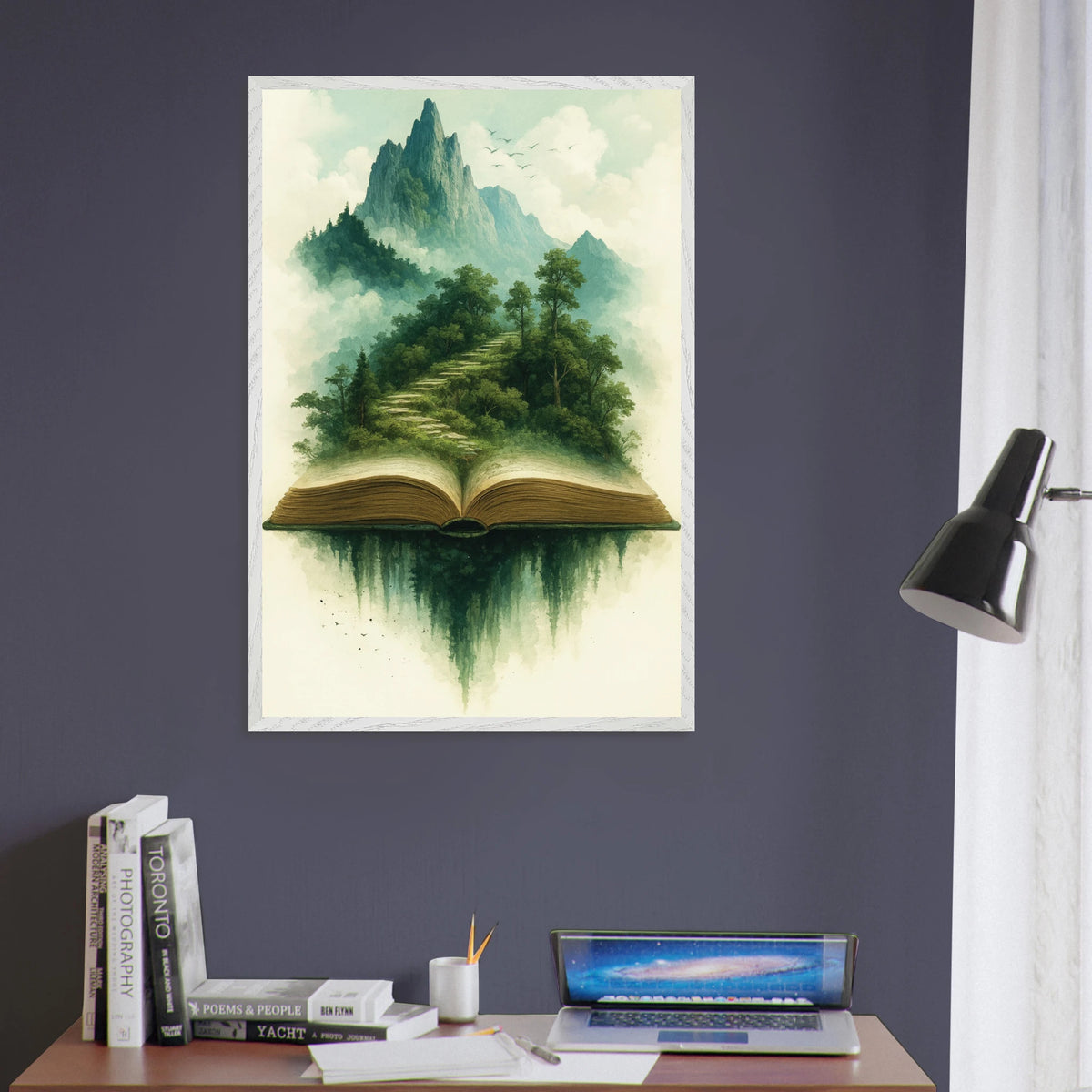 Journey Book Wooden Framed Poster for Gifting - - Wooden Framed Posters