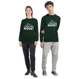 Nosey Nostalgia - Find Memories in Fabric - Forest Green - Sweatshirt