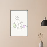 Bunny Bond - Minimalist Elegance - - Metal Framed Posters