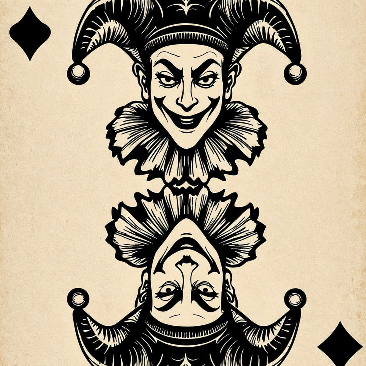The King & The Joker - Wooden Framed Poster - - Wooden Framed Posters