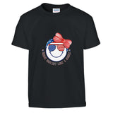 Smiling Through the Stars and Stripes - Black - T-Shirts