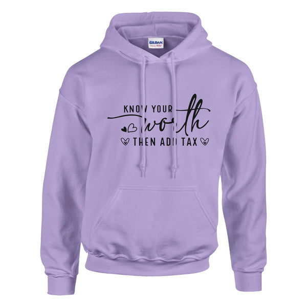 Empowerment Tax - Know Your Worth Hoodie - Orchid - Hoodies