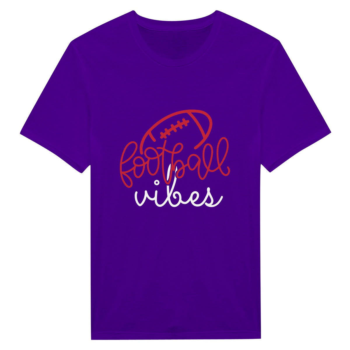 Football Vibes – Classic Game Day Tee - Purple - T-shirts