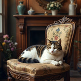 Regal Cat in Vintage Charm - - Framed Posters