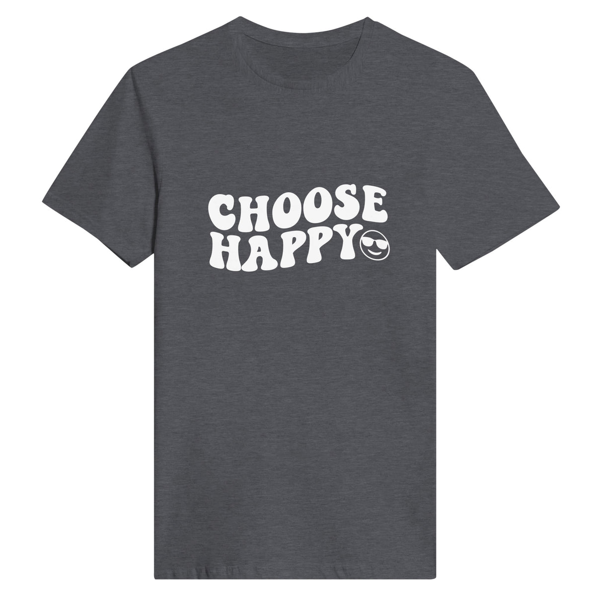 Spread Positivity - Choose Happy Vibes - Dark Heather - T-shirts