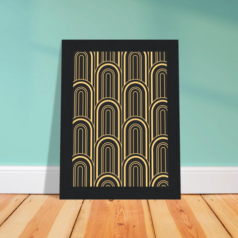 Image of Timeless Elegance - Black and Gold Art Deco Masterpiece