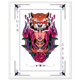 Artistry Unleashed - Warrior, Sacred Bull, and Tiger Spirit - 40x50 cm 16x20″ White frame Tiger Spirit - Wooden Framed Posters