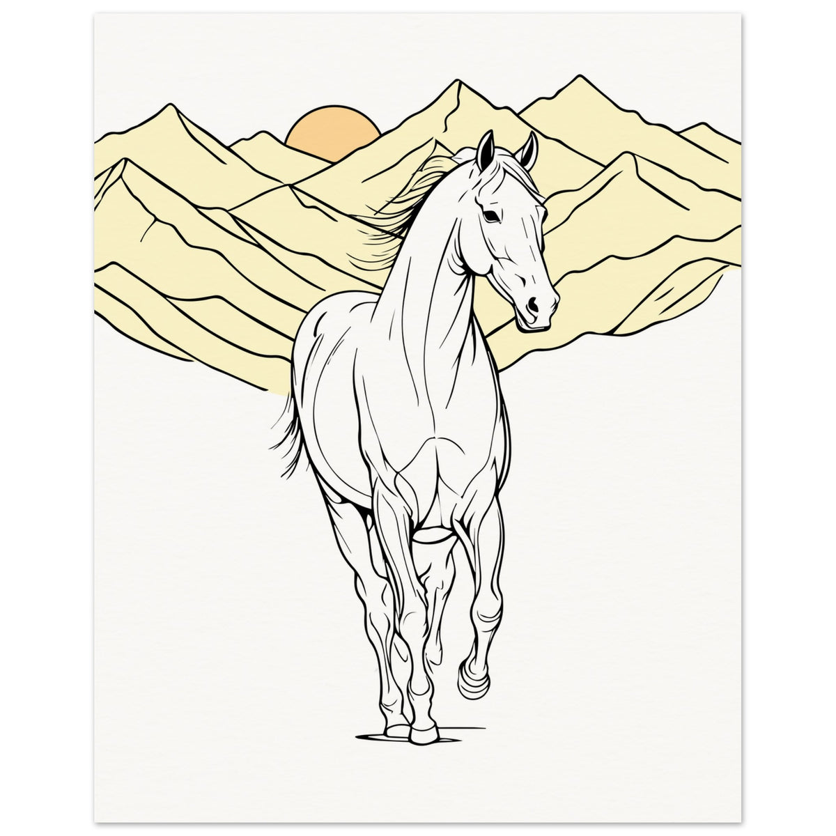 Majestic Freedom - Horse in Mountainous Landscape - - Posters