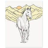 Majestic Freedom - Horse in Mountainous Landscape - - Posters