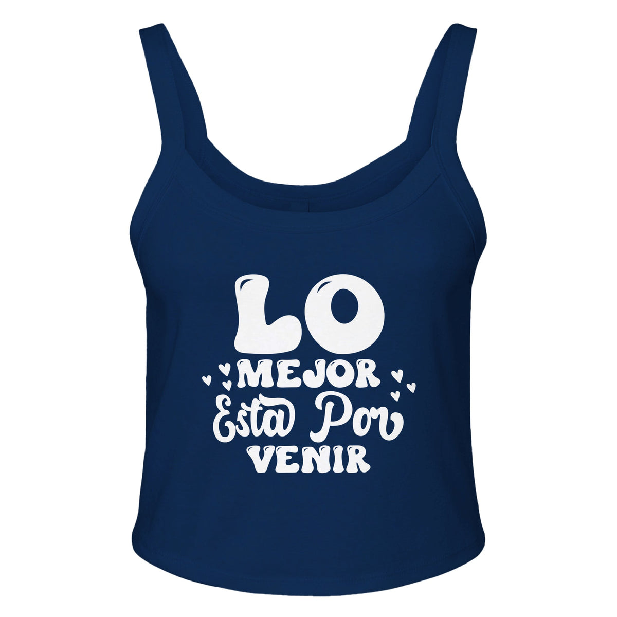 Embrace the Best - 'LO MEJOR Esta Por VENIR' Apparel! - solid navy blend - Tank Tops