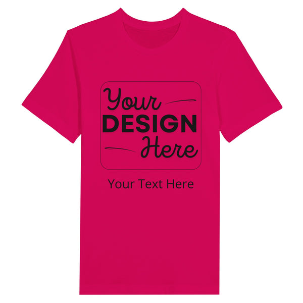 Premium Quality - Perfect Customizable Canvas Tee - Fuchsia - Crewneck T-shirts