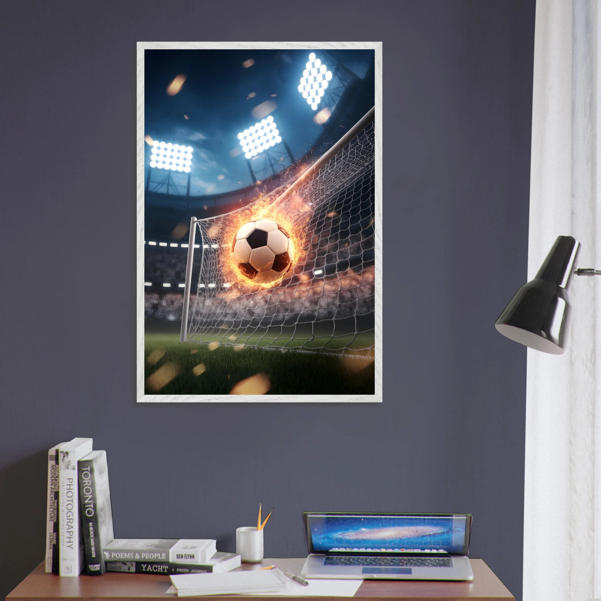 Burn the Net Poster – Gift for Players & Dreamers - White frame - Wooden Framed Posters