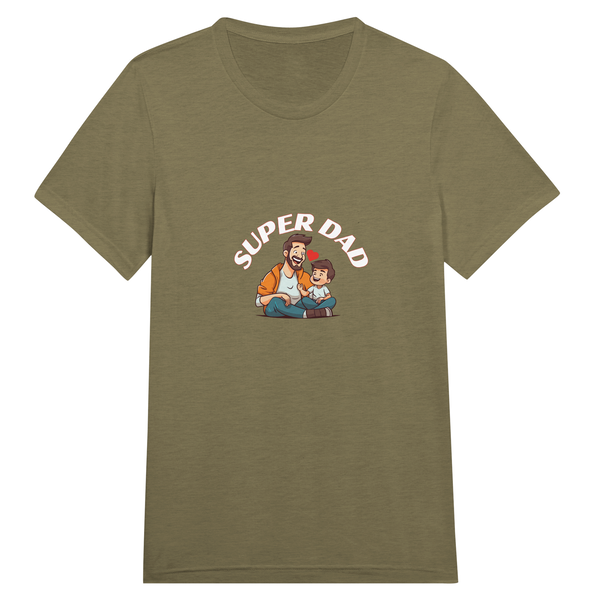 Super DAD - A Tribute in Threads - Olive Triblend - Print Material