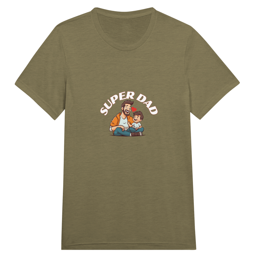 Father’s Day Favorite – Super Dad T-shirt - Olive Triblend - Print Material