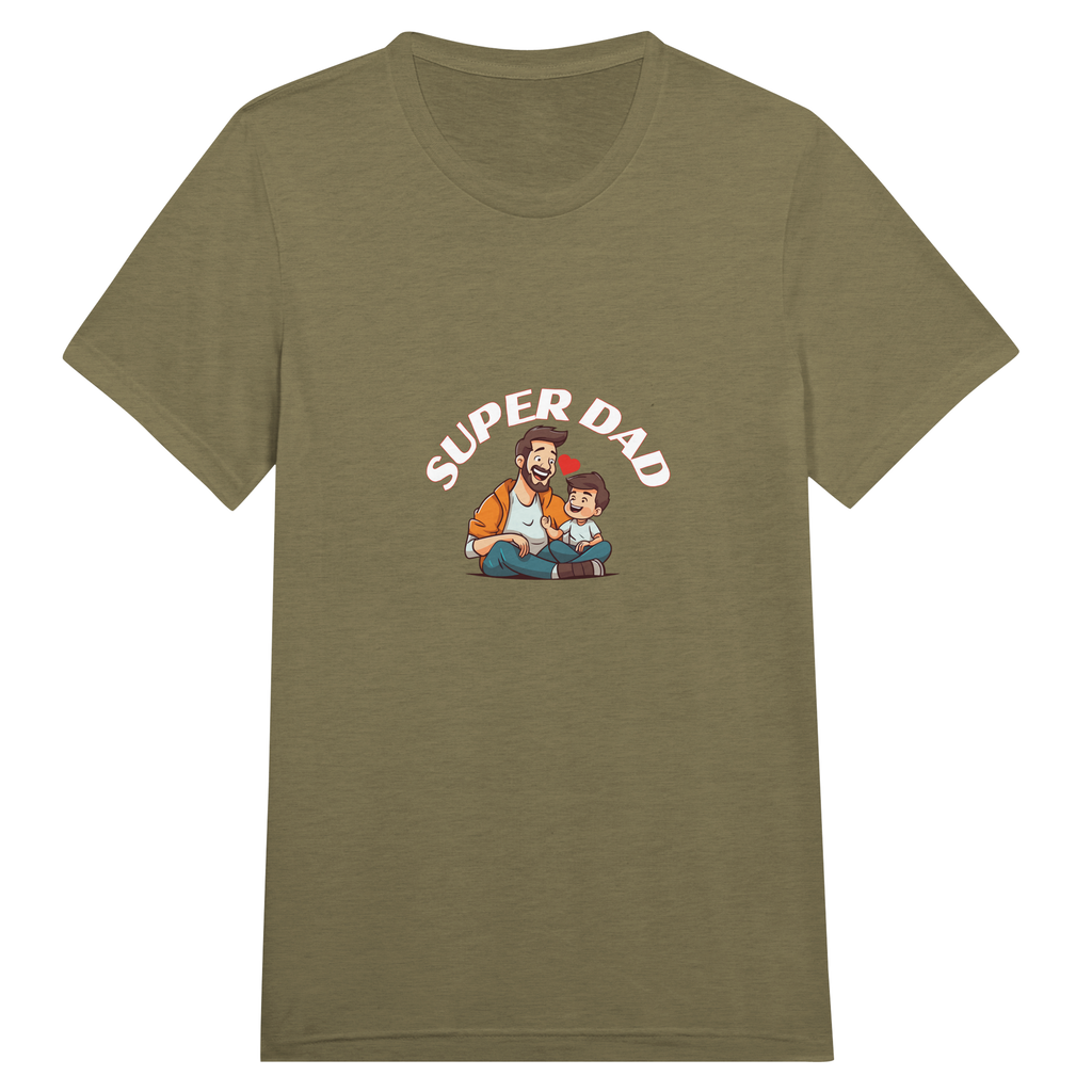 Super DAD - A Tribute in Threads - Olive Triblend - Print Material