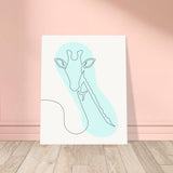 Gentle Giraffe - Minimalist Elegance - 40x50 cm 16x20″ - Posters