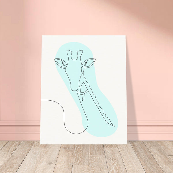 Gentle Giraffe - Minimalist Elegance - 40x50 cm 16x20″ - Posters