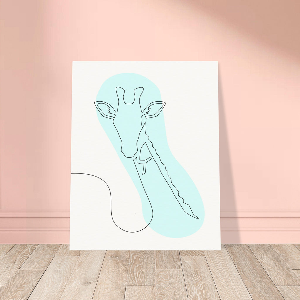 Gentle Giraffe - Minimalist Elegance - 40x50 cm 16x20″ - Posters