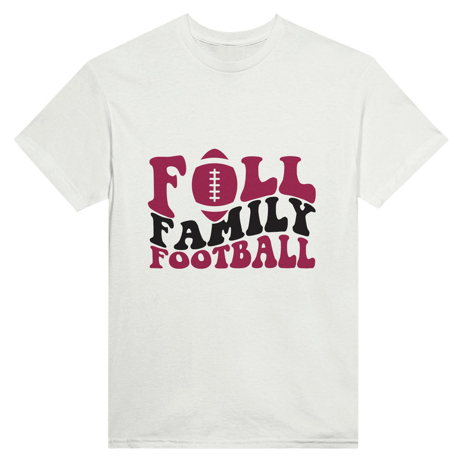 Fall Family Football – Heavyweight Crewneck Gift Tee - White - T-shirts