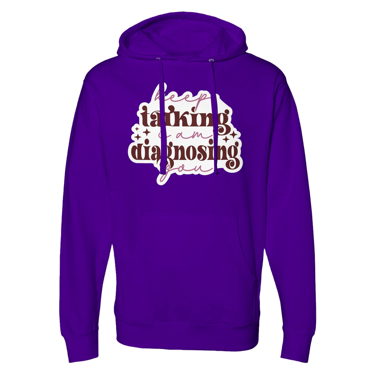 Empowerment in Every Word - Diagnostic Hoodie Edition - Purple - Hoodies