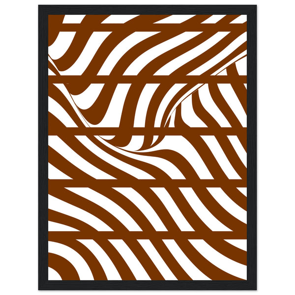 Flowing Lines - Contemporary Wall Art - 30x40 cm 12x16″ Black frame - Wooden Framed Posters