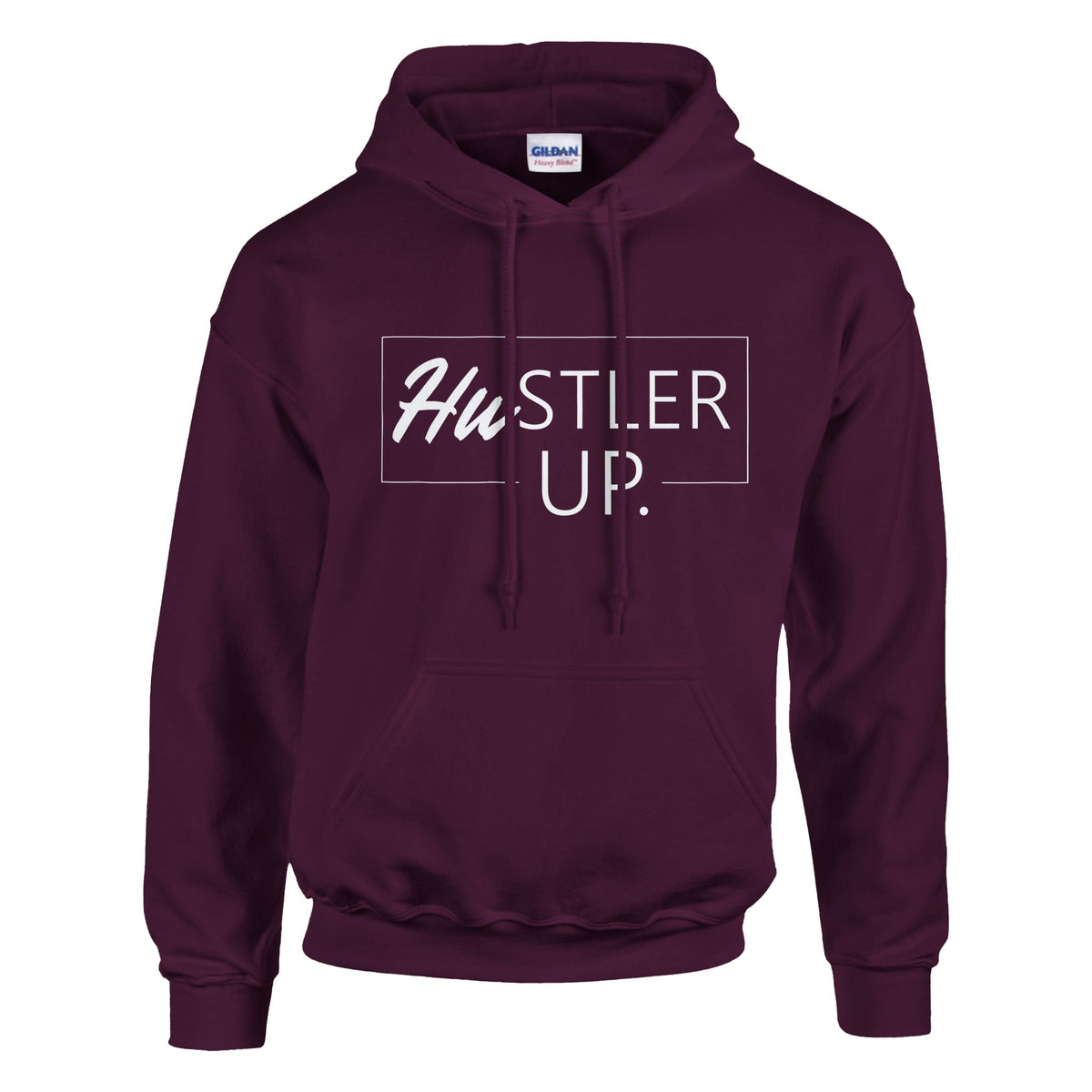 HUSTLER UP - Elevate Your Ambition - Maroon - Hoodies