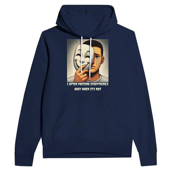 Masked Emotions Pullover - Reveal the Unseen - Navy - Hoodies