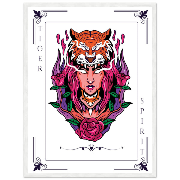 Artistry Unleashed - Warrior, Sacred Bull, and Tiger Spirit - - Wooden Framed Posters