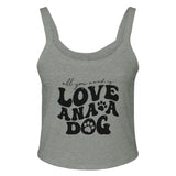 Ana's Love - Complete with a Dog's Devotion - Athletic Heather - Tank Tops