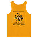 Ultimate Comfort - Premium Customizable Unisex Jersey Tank Top - Gold - Print Material