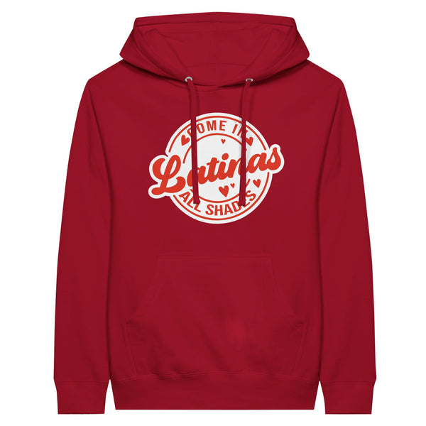 Celebrate Diversity -Latinas in All Shades Premium Hoodie - Red - Hoodies